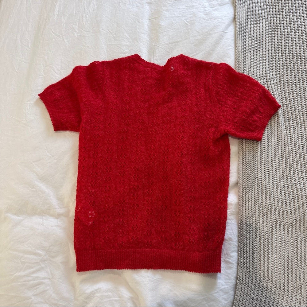 Doen Monica Sweater ~ Cherry Red - Picture 5 of 7